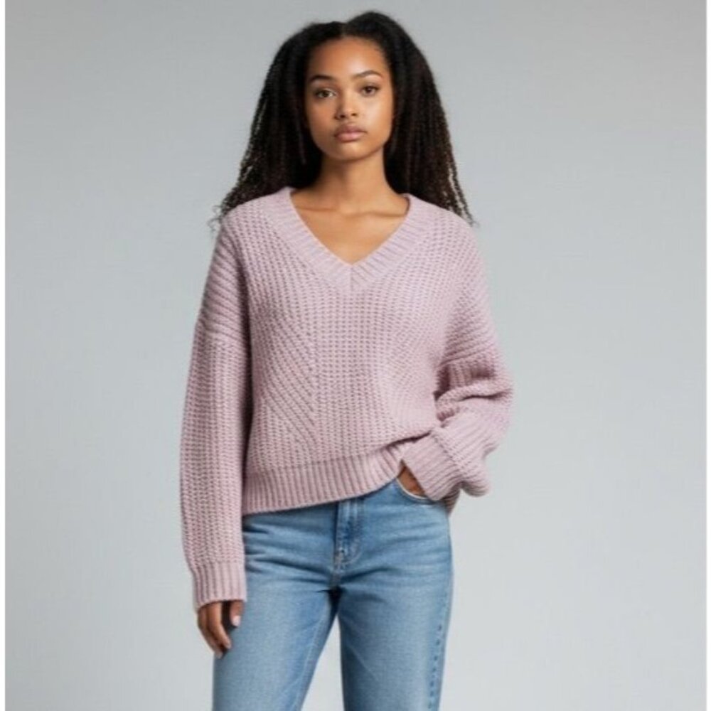 Maeve Anthropologie Ribbed Sweater XXS Blush Mauve Knit Boho Casual Pink